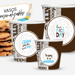 Vaso Cartón Standard 8oz con 7,7cm de diametro y 9cm de altura.