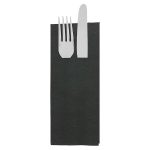 SERVILLETA KANGURO PUNTA PLG1/6 NEGRO 2 CAPAS