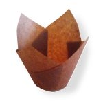 Molde para cupcakes antigrasa de color marron 11x11cm